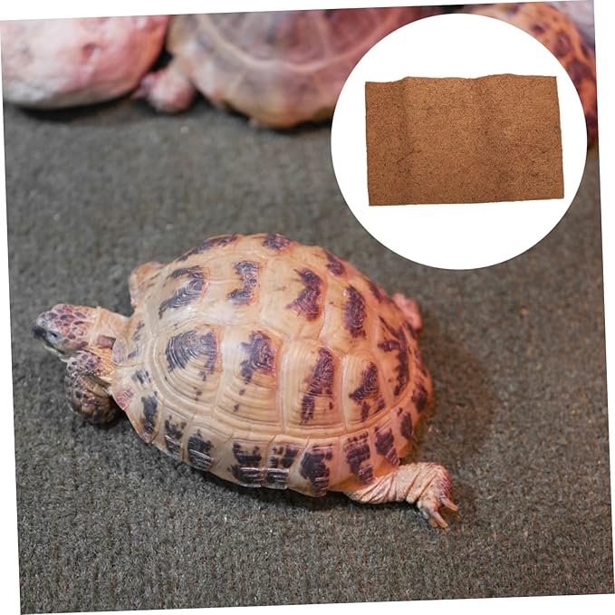 Abaodam Natural Coconut Fiber Mat for Reptiles Breathable Bedding Liner for Terrarium Use Strong Permeability Easy to Clean Non Deforming Reptile Bed Mat