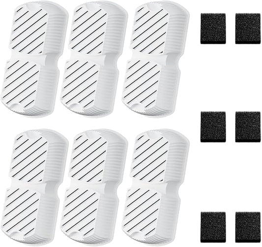 GROOKPET Dog Water Fountain Filters: 12 Dog Fountain Filters - Pet Water Fountain Filters Replacement - Including 6 Filters + 6 Sponges - Suitable for GROOKPET Dog Water Fountain for Large Dogs