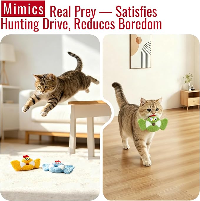 Retro Shaw Cat Toys Birds Catnip Chew Toys for Indoor Cats Kittens 3 Pack - Image 5