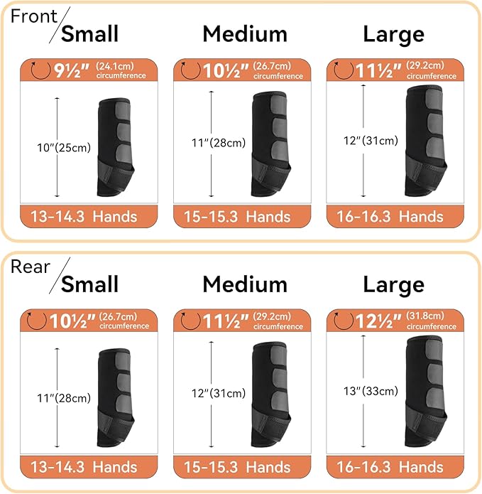 4 Pcs Horse Sport Boots - Neoprene Protective Breathable Comfy Mesh All-Round Lower Limb Protection & Support for Jumping Trail Riding Endurance Training and Performance