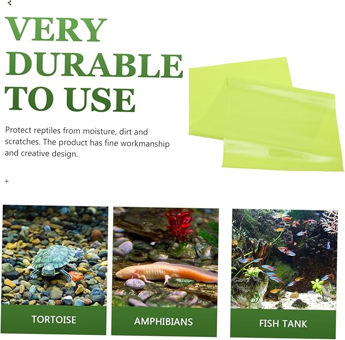 Reptile Terrarium Pad Fit Non-Abrasive EVA Carpet Mat for Bearded Dragon Tank Flooring Soft Cage Liner for Lizard Bedding and Reptile Hides Easy-Maintain