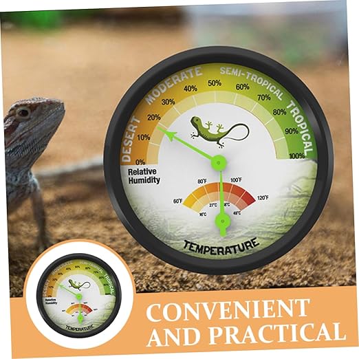 Toddmomy Reptile Thermometer Humidity Gauge Digital Temperature Meters Reptile Terrarium Thermometer Thermohygrometer