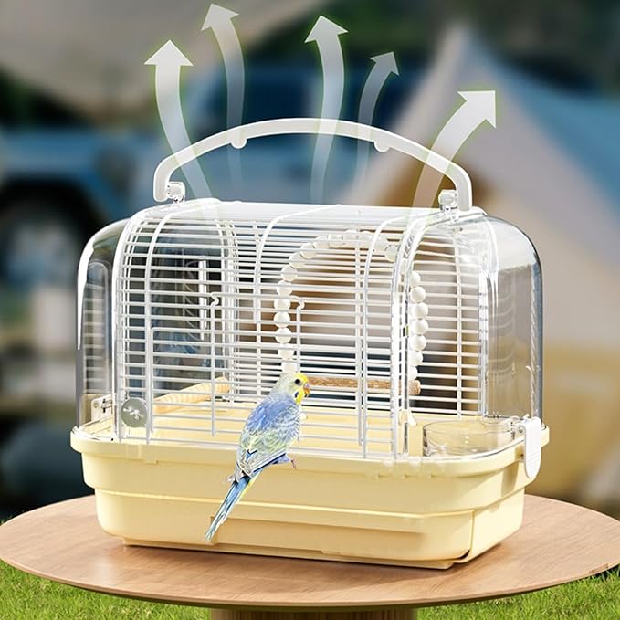 Bird Cage, Portable Bird Cages, Lightweight Waterproof Travel Bird Cage, Parrot Parakeet Carrier for Pets Outdoor and Shopping