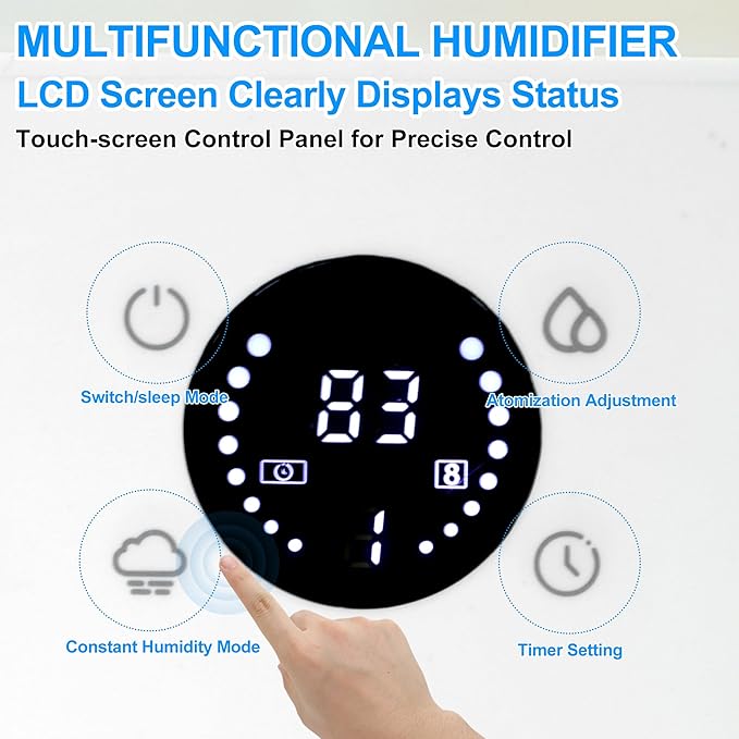 4L Reptile Fogger Mister, Efficient Humidifier Set, Reptile Humidifier for Proper Moisture Control, Easy-to-Use Mist Maker, White, 1 Set