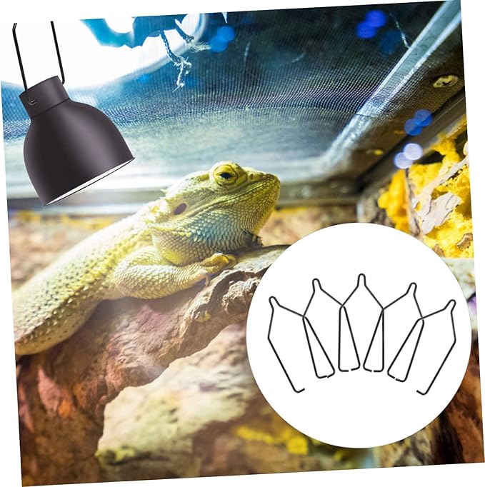 FRCOLOR Reptile Lampshade Clamps Iron Material Clip Light Accessories for Lizards