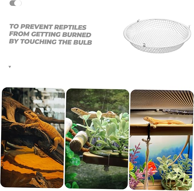 ORFOFE Reptile Heat Lamp Cover Scald Lampshade for Pet Tanks Reptile Lamp Shade Easy to Install High Strength Design for Lizard Heat Sources