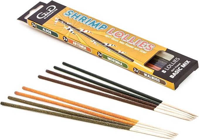 GlasGarten Shrimp Lollies - 4in1 Power Shrimp Food (8 Pieces, 4in1 Power Basic Mix)