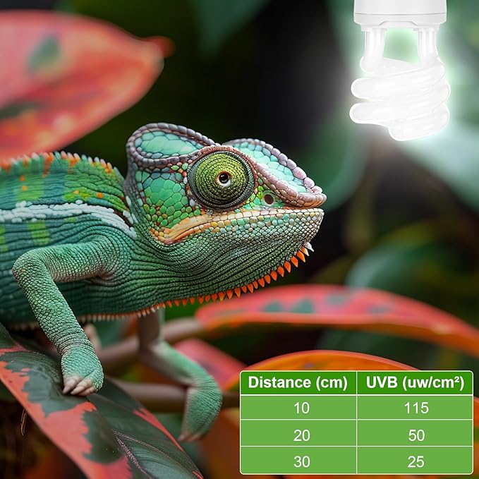 Reginary 4 Pcs UVB Reptile Light 10.0 13W UVB Bulb for Desert Tropical & Sub-Tropical Reptiles Compact Fluorescent Lamp, Ideal for Chameleons, Lizards, Tortoises, Snakes, Iguanas & Turtles