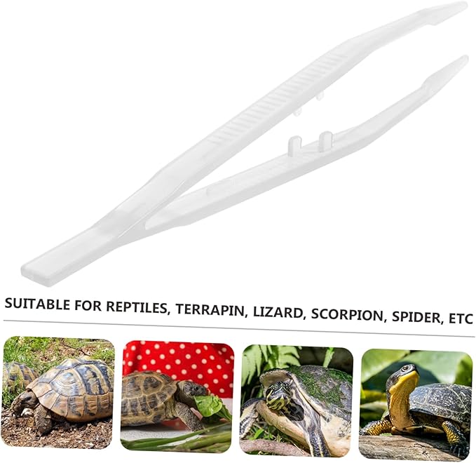 LIOOBO 2pcs Reptile Feeding Tongs Night Glow Tweezers for Lizards Snakes and Frogs Durable Easy Grip Food Clamps Long Feeding Tool for Pet Care