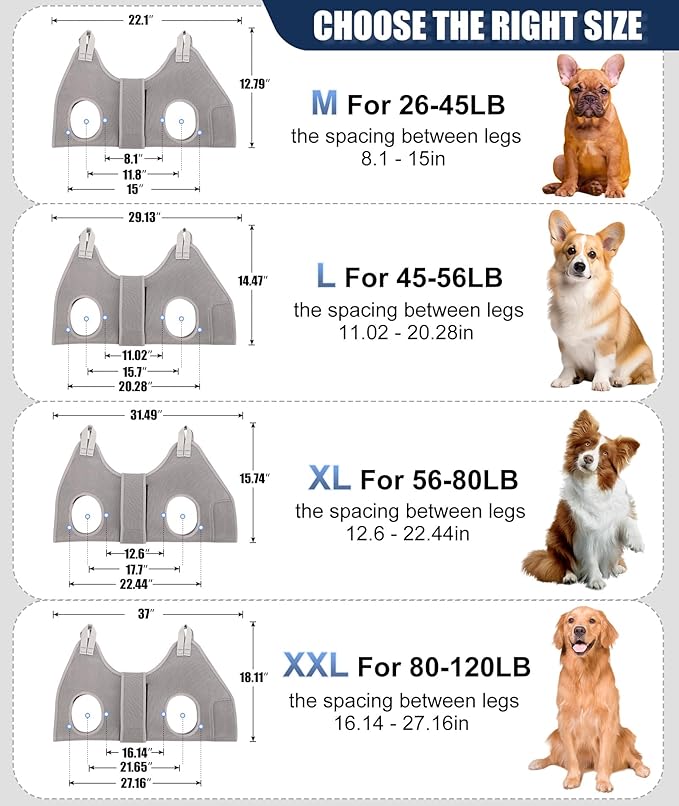Kkiimatt Dog Grooming Hammock,XX-Large Hammock for Nail Trim, Hanging Harness for Nail Trimming,Dog Sling Restraint Holder for Pet Grooming Suspension Hanger with Thick Fabric Neck Support