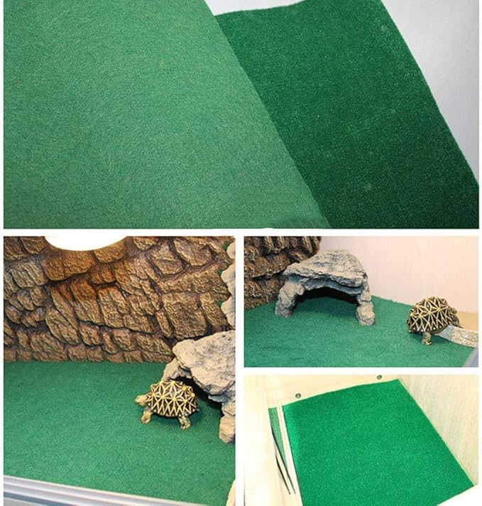 Hamiledyi Reptile Carpet 39.4 X 19.7 Terrarium Bedding Substrate Liner Reptile Mat Tank Accessories for Bearded Dragon Lizard Tortoise Leopard Gecko Snake
