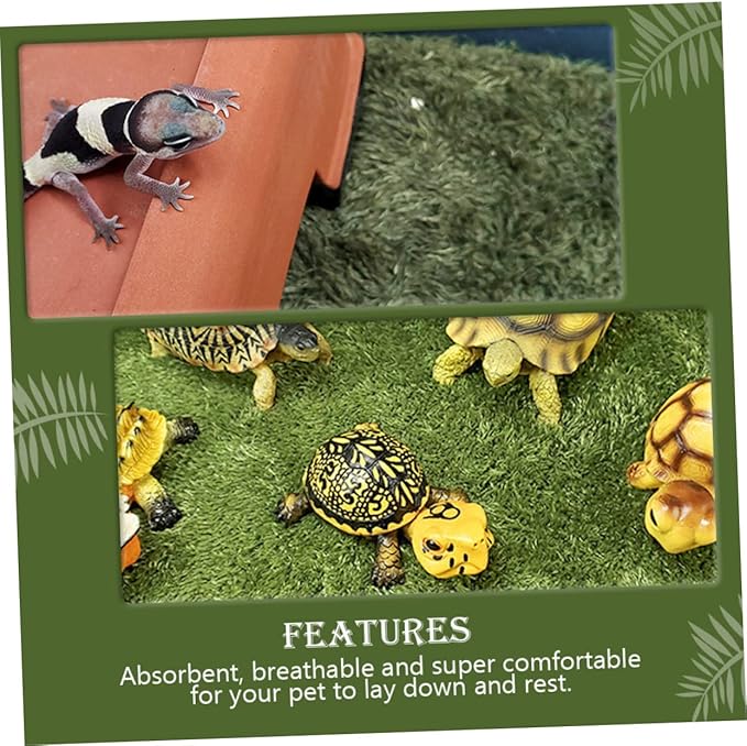 POPETPOP Crawl Pets Mat Reptile Heat Pad Reptile Carpet Moss Fake Lawn for Pet Carpet Tank