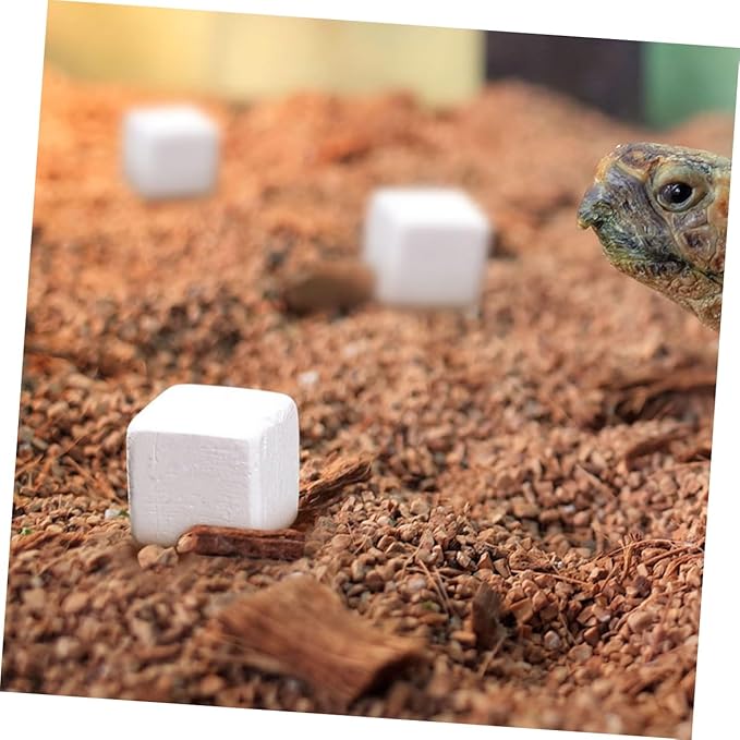 Milisten 30pcs Mineral Health Blocks for Reptiles Turtles Frogs Lizards Chameleons Essential Trace Elements for Strong Immunity Stable Aquatic Environments