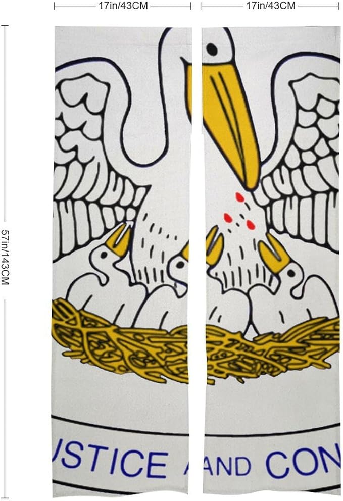 Louisiana State Flag Light Blocking Door Curtain, Suitable for Bedroom Entrance
