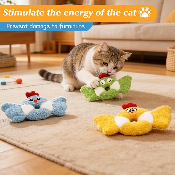 ETEKYER Catnip Toys Bird, Cat Toys for Indoor Cats, 3 Pack, 8.66 Inches - Image 6