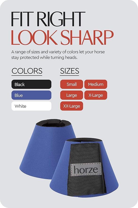 HORZE Pro Overreach Bell Boots for Horses | Neoprene Pair