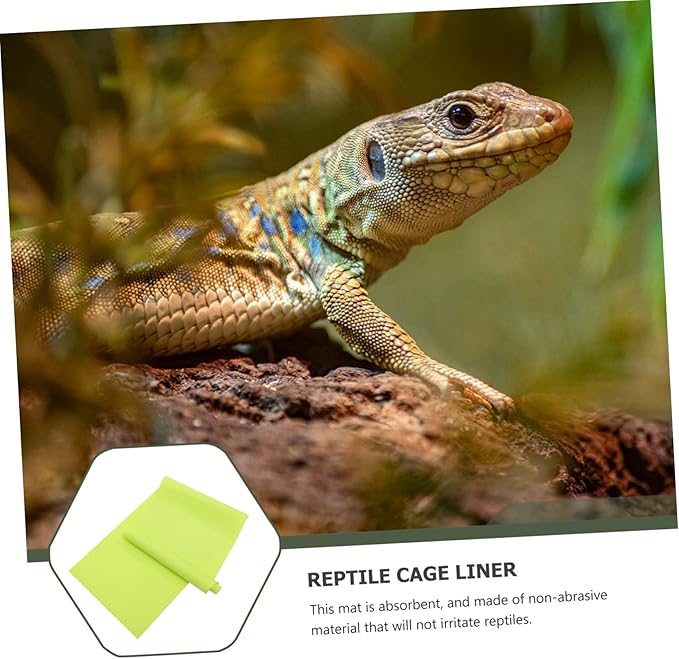 Abaodam 2pcs Reptile Mat and Washable Terrarium Bedding for Geckos Lizards Snakes Tortoises Comfortable Non-Dusty Substrate for Animal Habitats