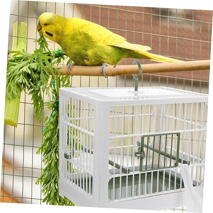 Foldable Portable Bird Travel Cage with Stand for Parakeets and Small Birds Cockatiel Carrier Box Easy to Clean Compact Parrot Villa Cage for Outdoor Use