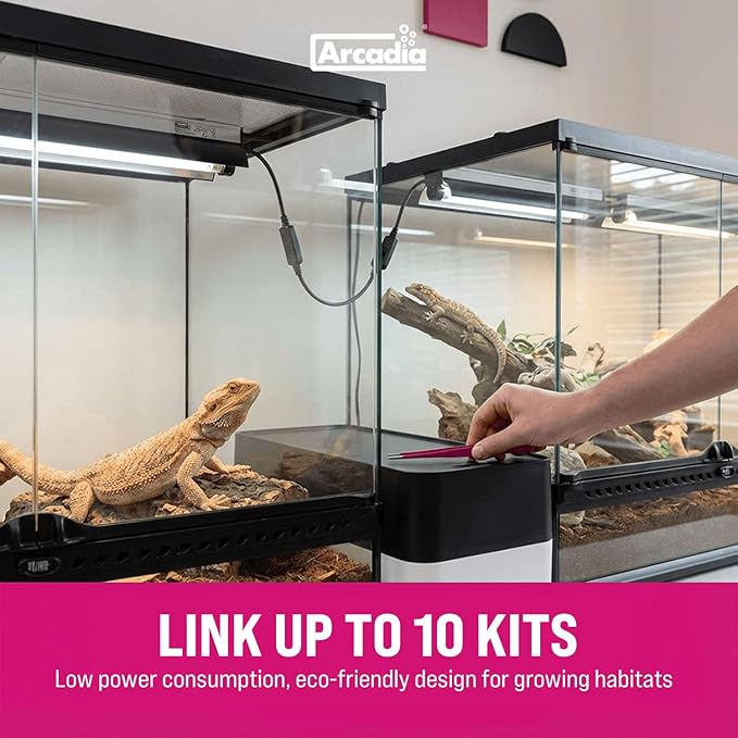 Arcadia T5 UVB Reptile Light Fixture Kit 36" Long 39 Watts 14% UVB Dragon – Complete UVB Light for Reptiles, Turtles, Snake, Bearded Dragon Lamp, Long Lasting Easy to Use Professional Lighting