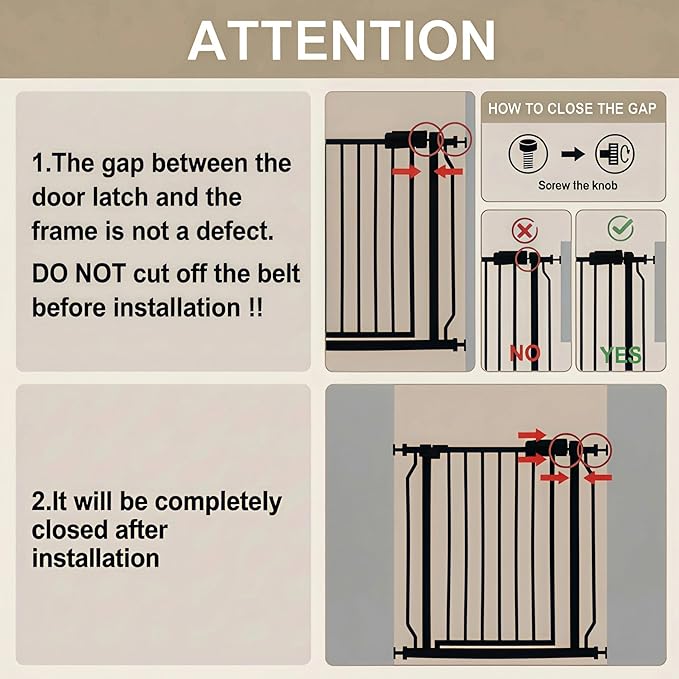 Wide Baby Gate 67-71.5 Inch Heavy Duty Steel Safety for Stairs, Pressure-Mounted Indoor Dog, No Drilling, Modern Home Design, Black