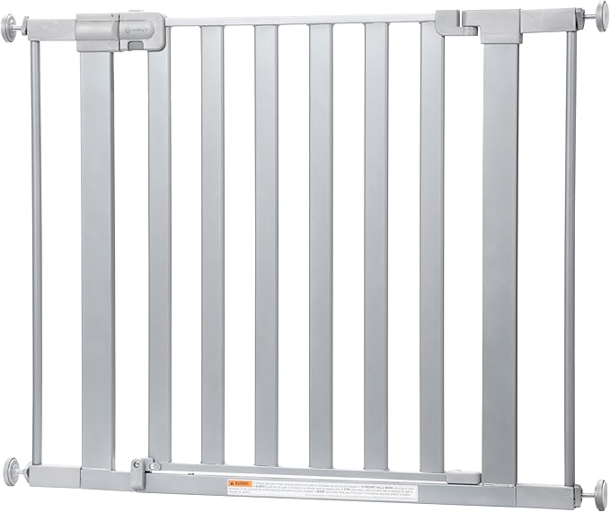 Safety 1st Walk Through Baby Gate with Door, Adjustable Pressure Mount Lift, Dog Gates, Fits 29"-38" Wide, 1-Pack, Silver