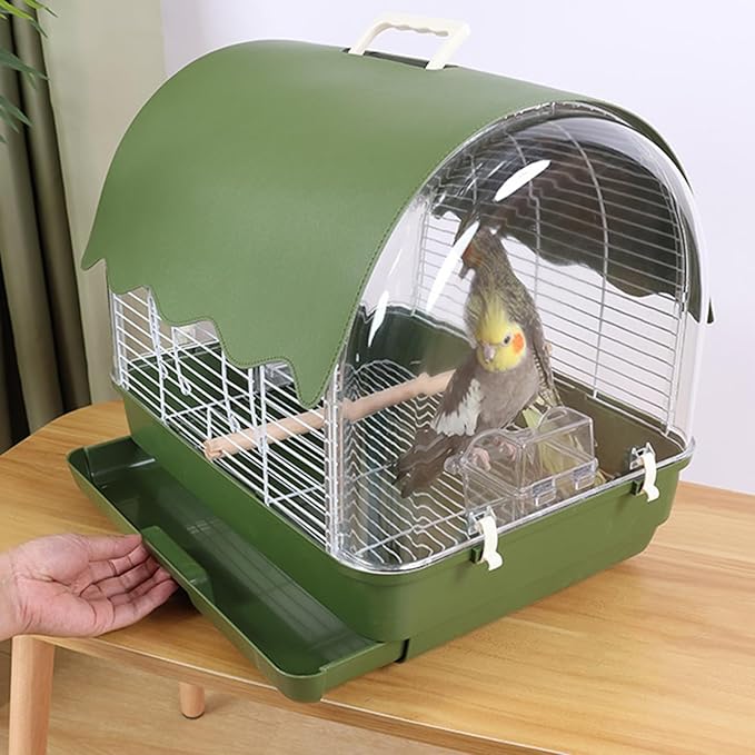 Bird Travel Cage | Transparent Bird Travel Carrier,Conure Carrier Cage - for Indoor Outdoor Balcony Living Room Park Parakeet Conure Canary Lovebird