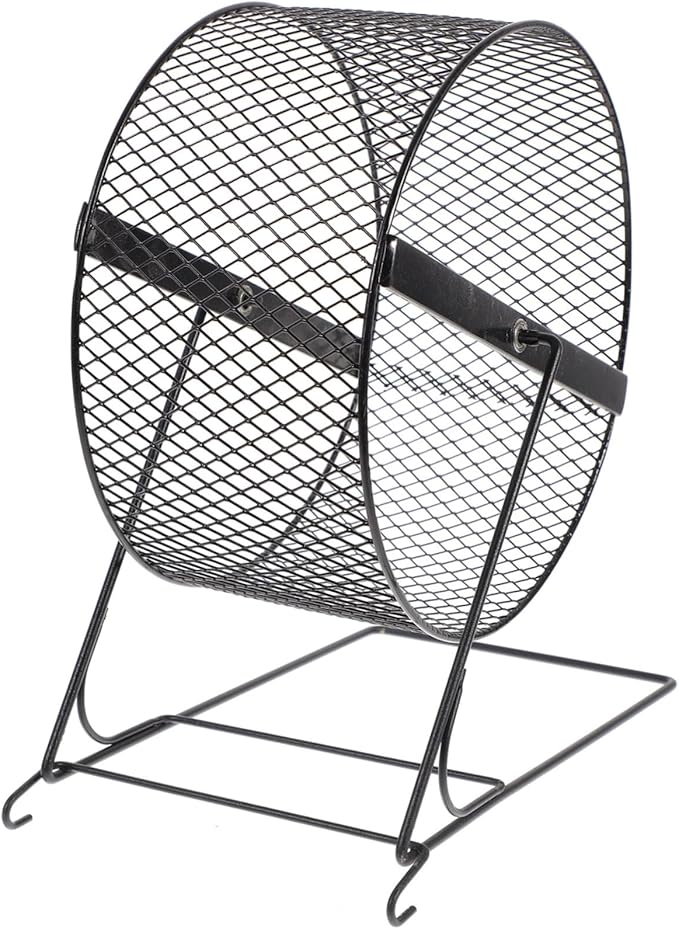 Hamster Running Wheel Ferret Toy Whee-lo Toy Exercise Accessories Iron Hamster Exercise Plaything Exercising Plaything Wheel Black Exercise Wheel Rat Wheel