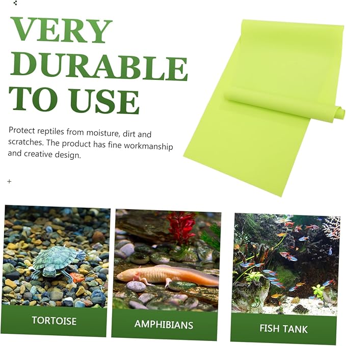 BESPORTBLE 2pcs Reptile Carpet Bedding Liner Non-tearable Mat for Tanks Easy to Clean Material for Lizard Snake Habitat