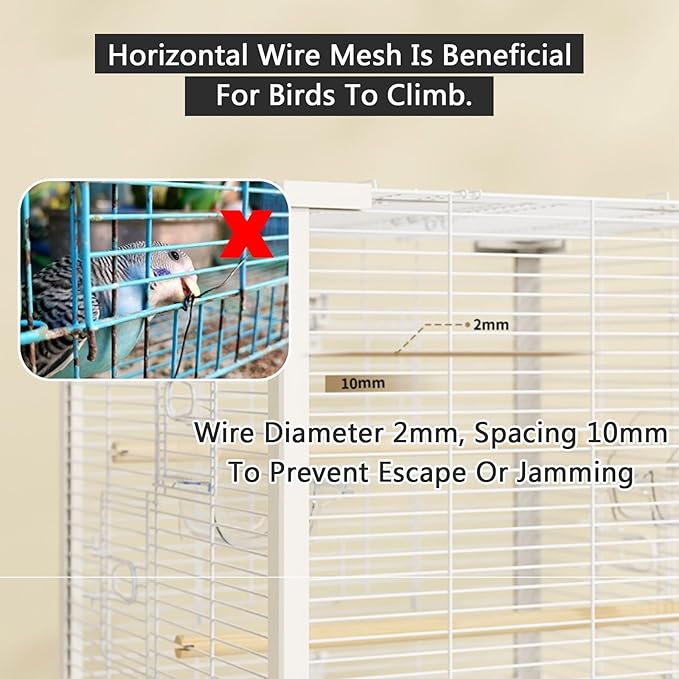 20inch Bird Carrier Travel Cage Cockatiel，Bird Aviary Indoor with Open Roof Outdoor Parrot Cage for Parakeet, Canaries, Budgies, Finch(Pink,3 pcs)