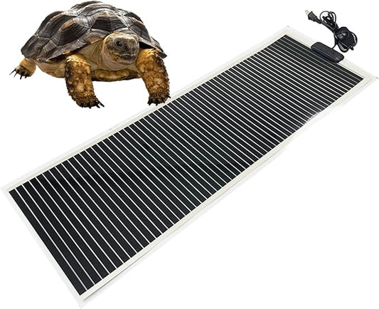 Crystalberry 31" x 11" Reptile Heat Pad 45W, Adjustable Temperature Heating Mat Multi-Temperature Control Pet Heating Pad, Under Tank Heater Mat for Turtle Snake Lizard Terrarium Tank