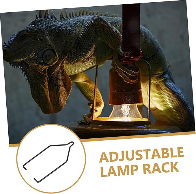 jojofuny Reptile Lamp Stand Versatile Hook Lamp Rack Stable Base for Pet Tank Illumination and Warmth for Snakes Lizards Bearded Dragons
