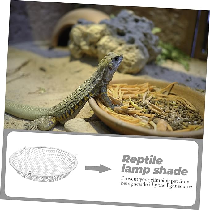 COLLBATH Reptile Heat Lamp Shade Durable Scald Lampshade for Reptile Tanks Easy to Install High Strength Material Compact Design for Pet Safety and Practicality