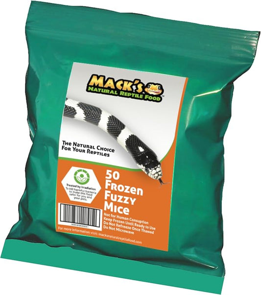 Mack's Natural Reptile Food Frozen Fuzzy Mouse - 50ct