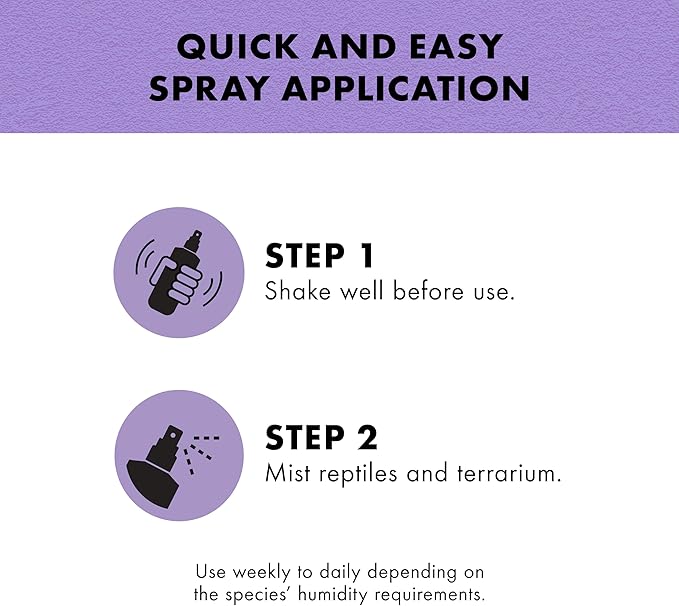 Zilla Tropical Mist Humidity Spray, Ideal for All Tropical Reptiles and Amphibians, Fortified with Aloe Vera