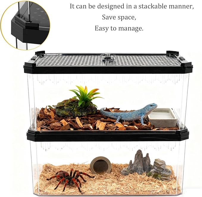 Reptile Terrarium,Tarantula Enclosure,Spider Tank Starter Kit,Leopard Gecko Container,Hermit Crab Habitat,Lizard Enclosure,Insect Housing,Jumping Spider Cage,Small Bearded Dragon Vivarium
