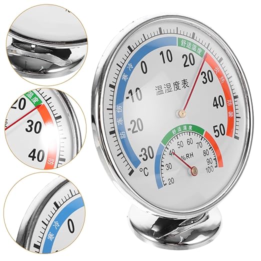 balacoo Reptile Temperature Humidity Gauge Terrarium Humidity Sensor Easy to Read Thermohygrometer Suitable for Reptiles Dual Scale