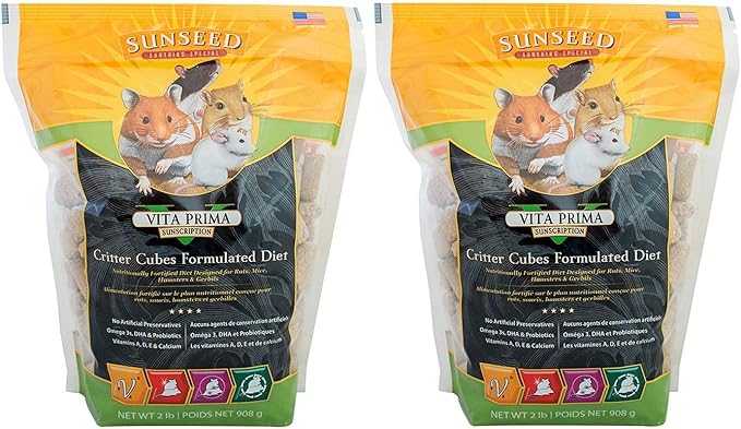Sunseed Critter Cubes Food [Set of 2] Size: 2 Pound