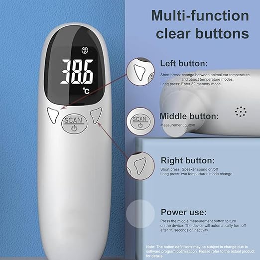 Cat Temperature Meter | Digital Pet Thermograph,Gauge Instant Portable Thermograph for Cattle Indoor Pigs Horse Cats Livestocks Health Dogs