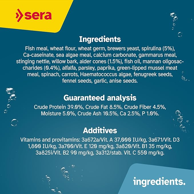 Sera Shrimp Granules, 1.9 oz I Premium Shrimp Food with spirulina & Alder Cones | Provides Healthy Growth, molting & Fertility | No Dyes or preservatives | Ideal for Fresh & Marine Water Shrimps