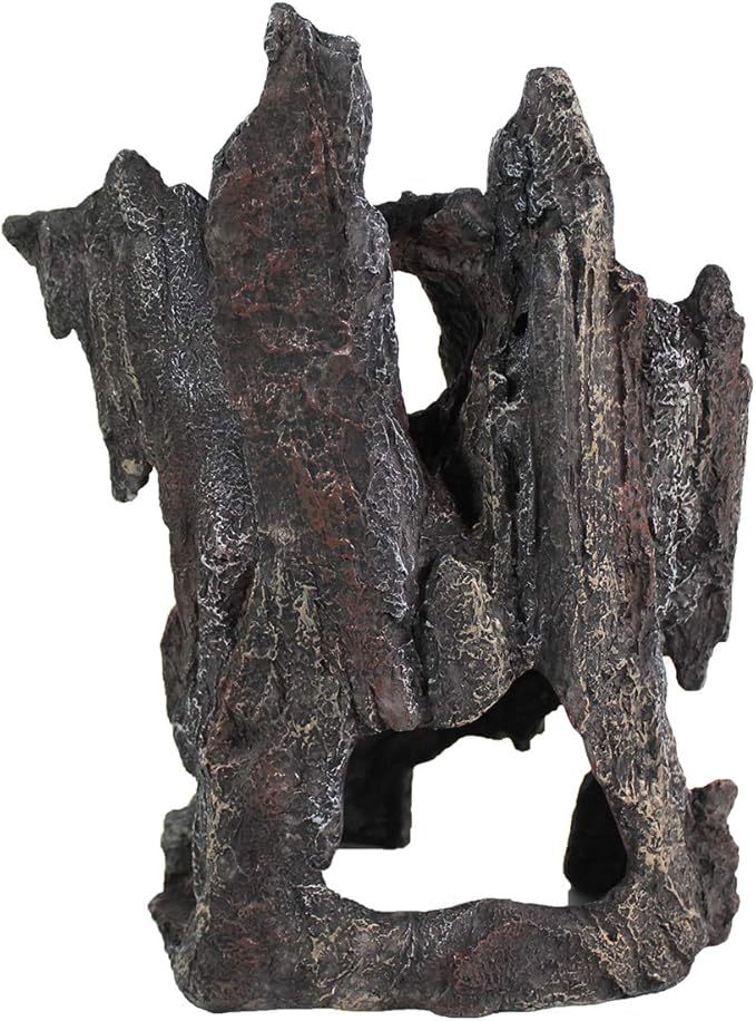 Penn-Plax Reptology Shale Step Ledge Cave Hideout - Aquarium & Terrarium Decoration - for Fish, Reptiles, Amphibians, and Small Animals - Large 2 (REP189)