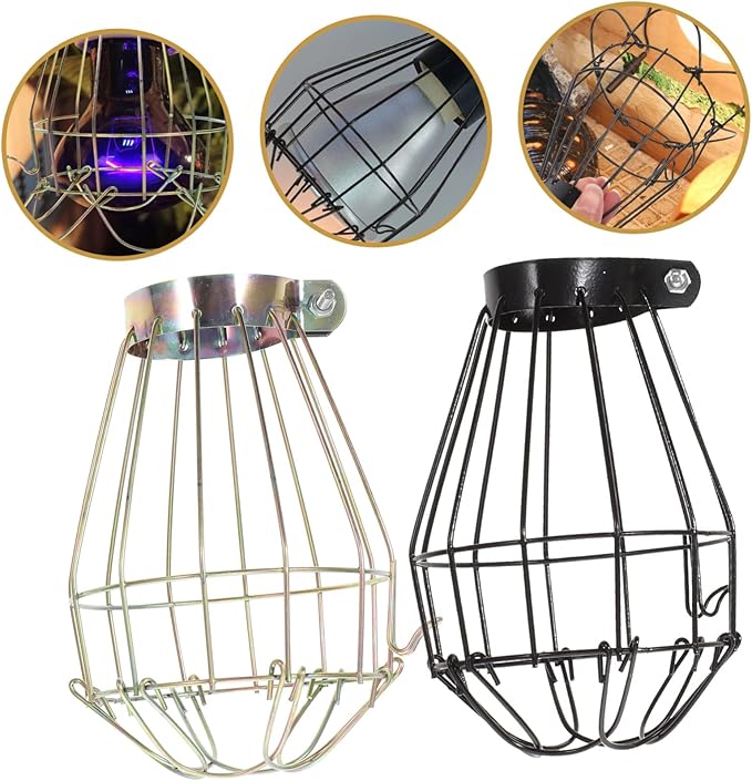 Housoutil Reptile Heat Lamp Mesh Cover Scalding for Pet Tanks Insulation Shade for Climbing Accessory for Reptile Care