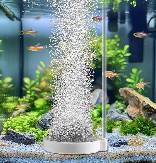 Fish Tank Bubbler Aquarium Air Stones, 4 Inch Nano Super-High Dissolved Oxygen Diffuser Makes Super Tiny Bubble Aerator for Fish Tank Air Pump Hydroponics