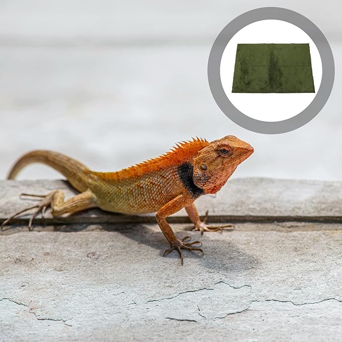 Reptile Carpet Mat for Bearded Dragon Lizard Tortoise Terrarium Bedding Portable Non-Adhesive Reptile Liner with Cushioning for Climbing Pets
