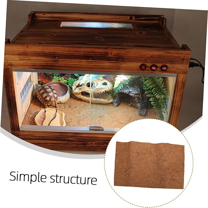 POPETPOP Natural Coconut Fiber Reptile Mat Breathable Terrarium Bedding Liner for Reptiles for Lizard Supplies and Easy to Durable