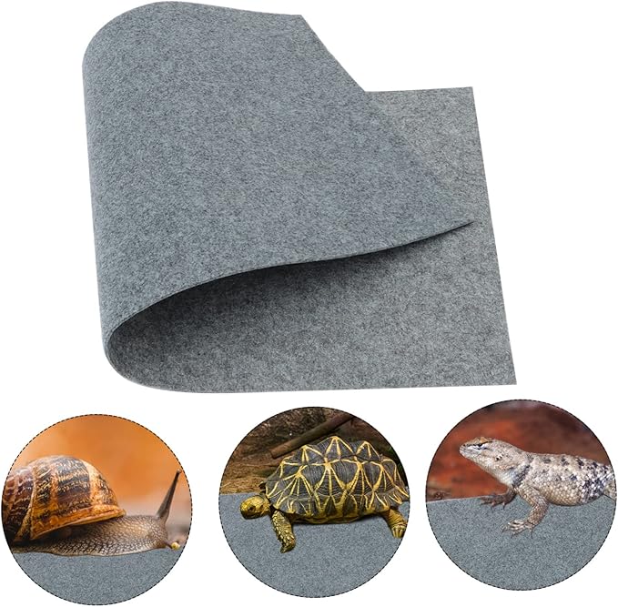 Kisangel Reptile Carpet Liner for Pet Terrariums Soft Water-Absorbent Bedding Mat Easy to Reptile Substrate for Tortoises Lizards