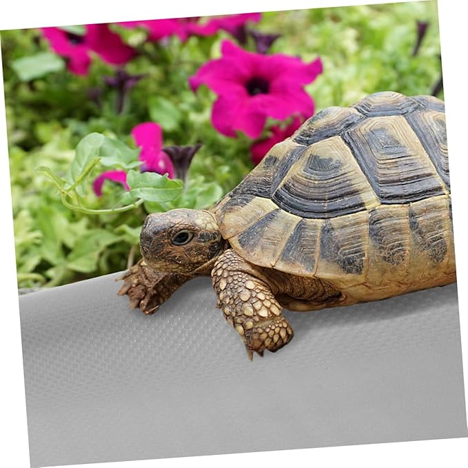 Happyyami Reptile Carpet EVA Liner Mat Non-Slip Reptile Cage Bedding for Bearded Dragon Leopard Gecko Smooth Surface Terrarium Substrate Gray