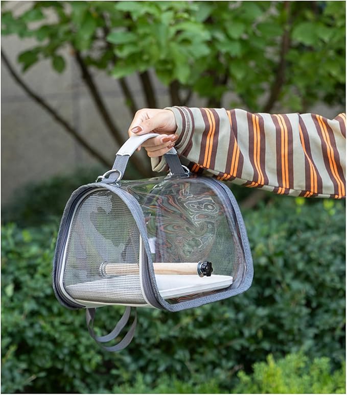 ordinarYone Portable Avian Travel Enclosure For Small Birds And Lizards With Perch And Removable Tray Strong Oxford Fabric Design