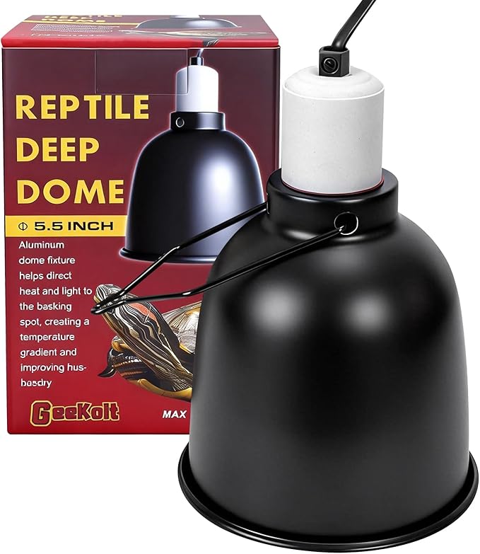 5.5 Inch Reptile Deep Dome Light Fixture UVB Reptile Light
