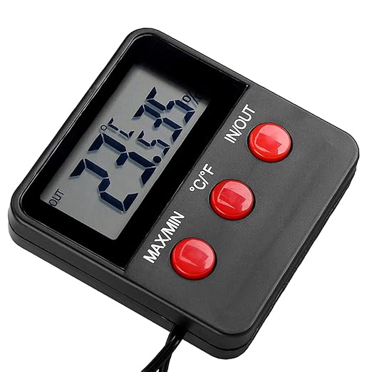DAN&DRE Hygrometer Temperature Digital LCD Thermometer Hygrometer Temperature Humidity Monitoring Meter for Egg Incubator Pet Keeping