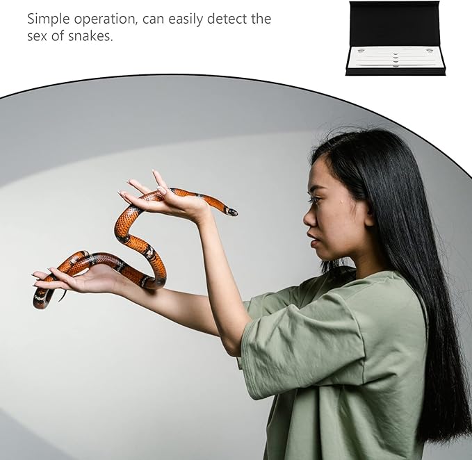 Totority 1set Snake Gender Detection Tools Reusable Reptile Probe Ergonomic Design Easy Storage